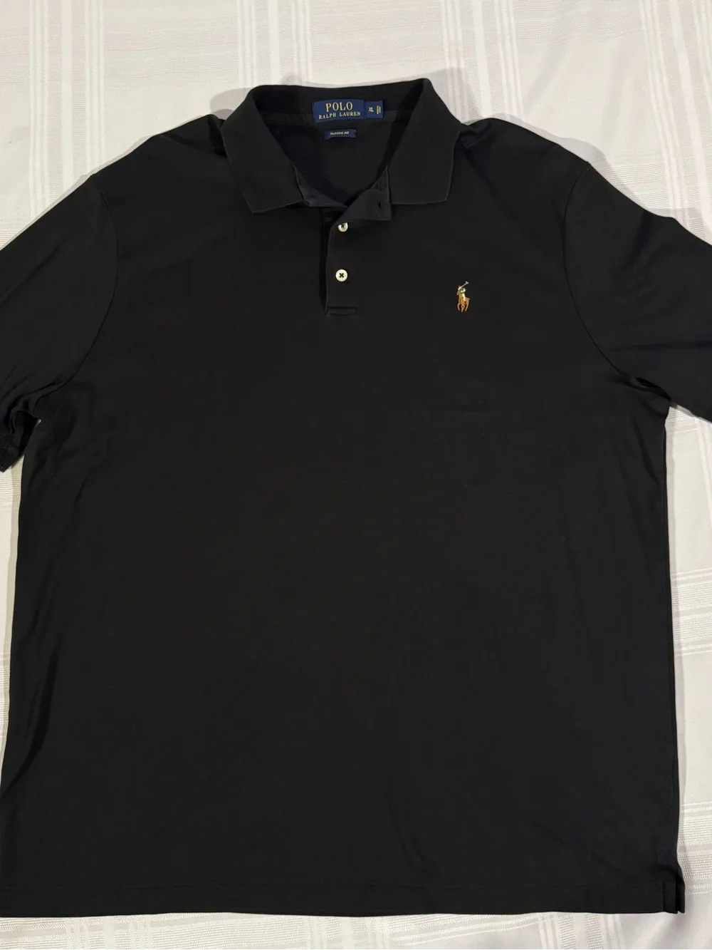 Polo Ralph Lauren Shirt Men’s XL Classic Fit Black Soft Cotton Short Sleeve
